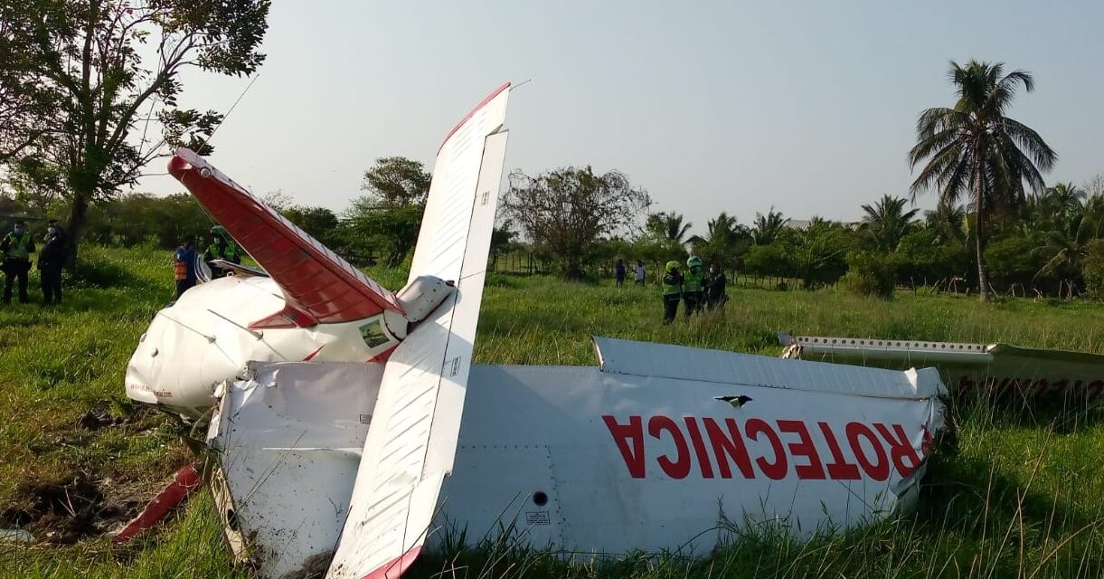 Tremendo susto: Avioneta de entrenamiento se accidentó en Soledad, este es el balance