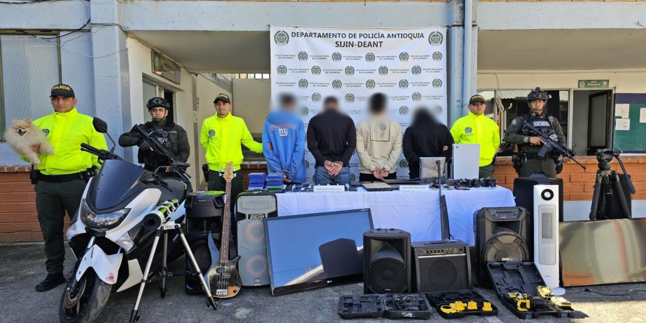 Caen «Los Moradores», por varios hurtos a viviendas en Antioquia