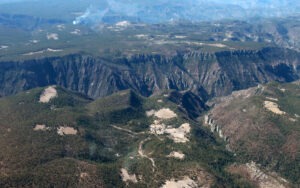 Fotografía aérea que muestra las Barrancas del Cobre en el municipio de Creel, en el estado de Chihuahua (México). EFE/Alex Cruz