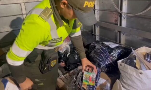 Policía decomisa munición oculta en encomiendas durante inspección en la Autopista Sur.