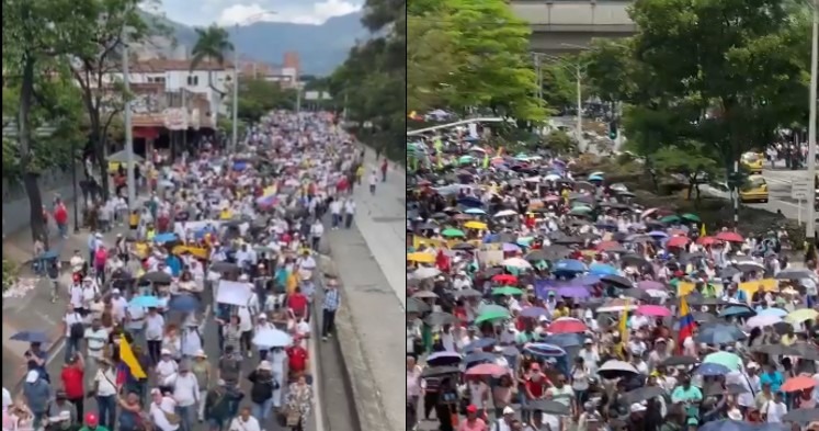 «Antioquia no es Uribe»: clamaron hoy en las marchas de Medellín