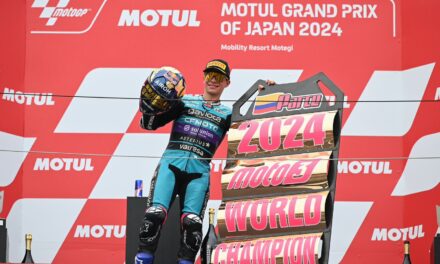 David Alonso se corona campeón del MotoGP 3 tras su victoria en Japón