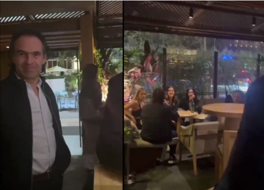 Ciudadano confronta a Fico Gutiérrez en restaurante de Bogotá